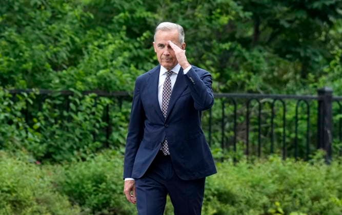 Kanada, Mark Carney spricht am 24 Sussex Drive in Ottawa