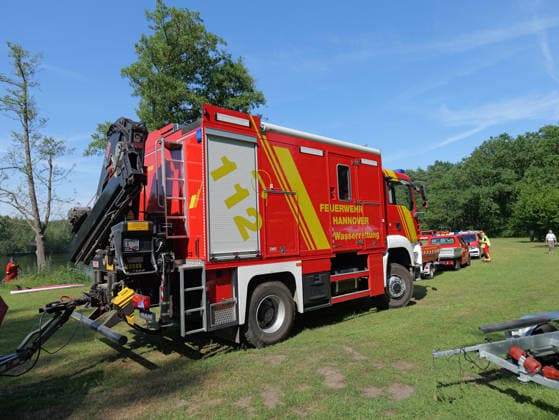 Niedersachsen, Badeunfall am Parksee in Lohne