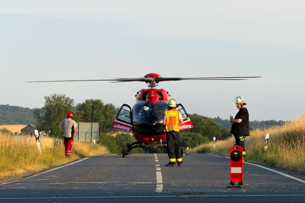 Hessen, Unfall mit zwei Campervans in Otzberg