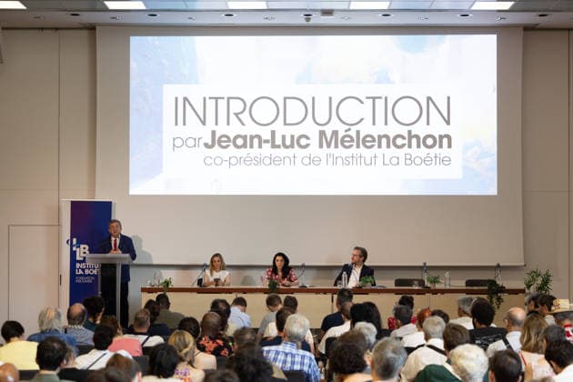 Frankreich, LFI-Parteitreffen zum Thema Geopolitik in Paris