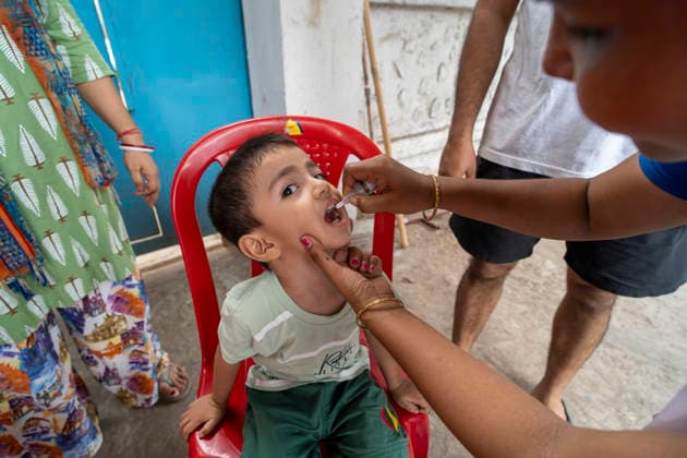 Indien, Polio-Impfkampagne in Guwahati