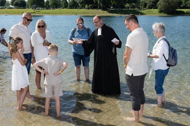 NRW, Tauffest der evangelischen Kirche Wesel am Auesee