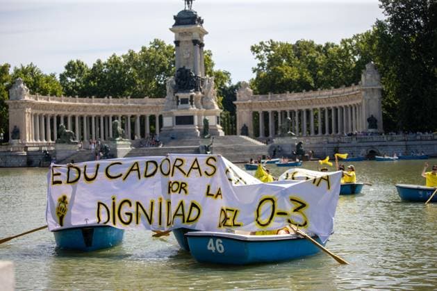 Spanien, Erzieher demonstrieren in Madrid