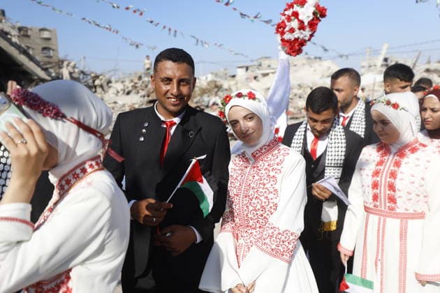 Gaza, Massenhochzeit in Jabalia