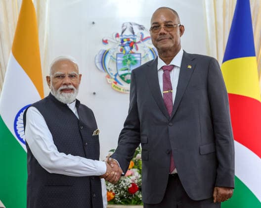 Victoria, Narendra Modi zu Besuch auf den Seychellen