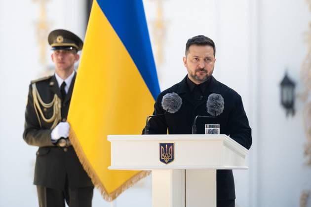 Ukraine, Wolodymyr Selenskyj am Tag der Verfassung in Kiew