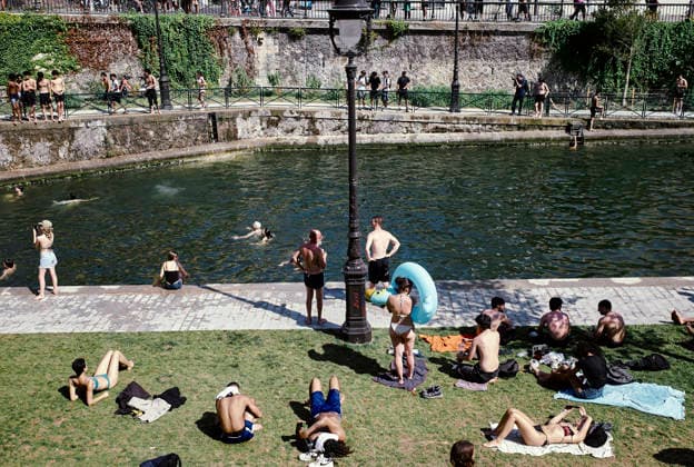 Hitze in Frankreich, Eindrücke aus Paris