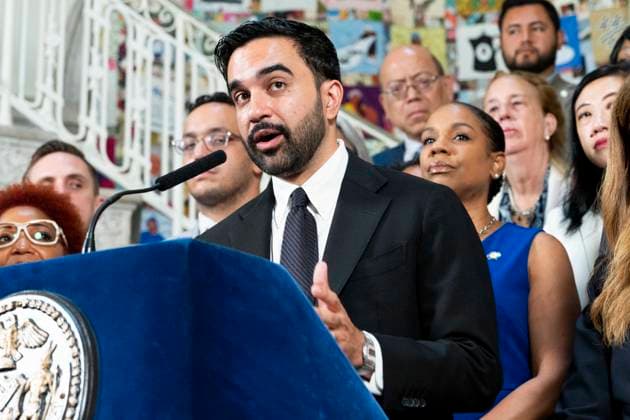 USA, Zohran Mamdani Pressekonferenz in New York