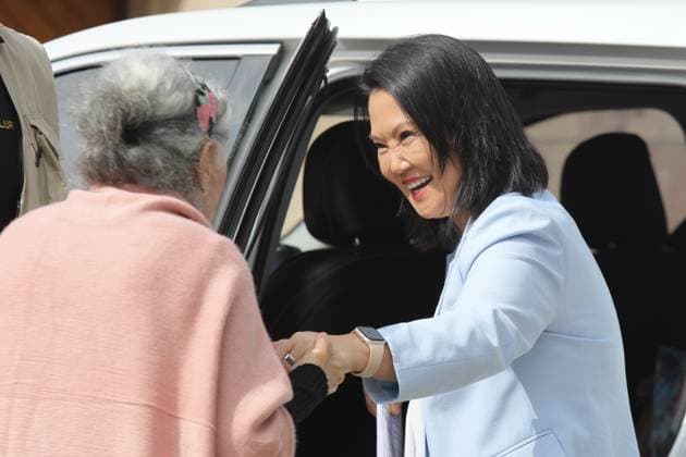 Peru, Gewählte Präsidentin Keiko Fujimori vor offizieller Proklamation in Lima