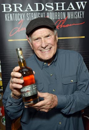 Celebrity, NFL-Legende Terry Bradshaw wirbt für Bradshaw Bourbon Whiskey in Atlanta