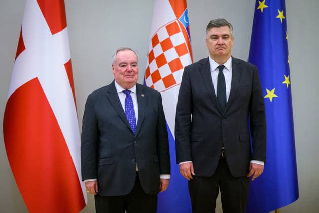 Kroatien, Zoran Milanovic empfängt Malteserorden-Großmeister John Timothy Dunlap in Zagreb