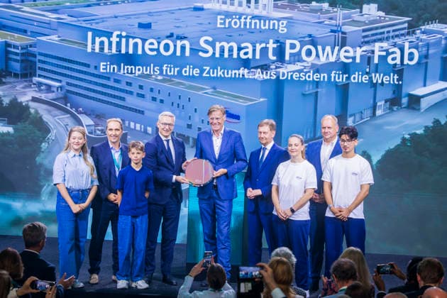 Sachsen, Infineon eröffnet neue Chipfabrik Smart Power Fab in Dresden