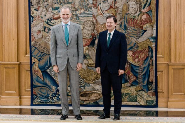 Royals, König Felipe VI von Spanien empfängt Alfonso Fernandez Manueco in Madrid