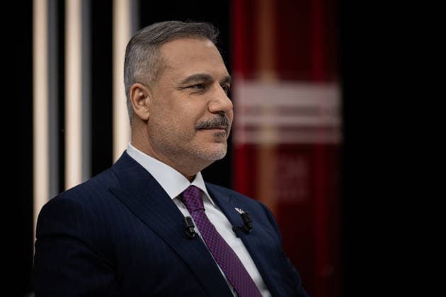 Türkei, Außenminister Hakan Fidan in Ankara im Interview