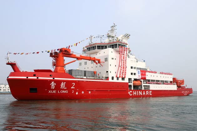 China, Arktische Expedition startet in Dalian