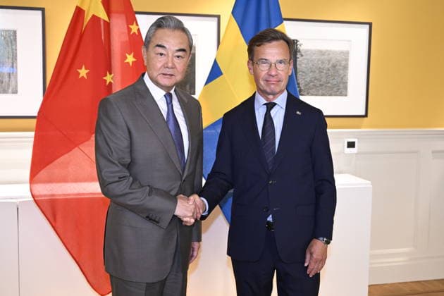 Schweden, Chinas Außenminister Wang Yi zum Staatsbesuch in Stockholm