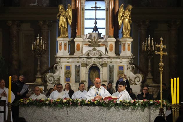 Chile, Trauergottesdienst für die Opfer des Erdbebens in Venezuela in in Santiago