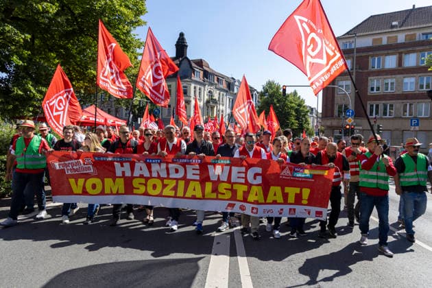 NRW, IG Metall-Protest in Duisburg