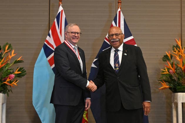 Fidschi, Sitiveni Rabuka empfängt Anthony Albanese
