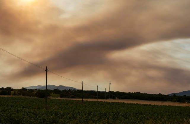 Frankreich, Waldbrand in Trevillac