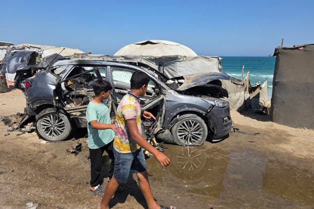 Nahostkonflikt, Gaza, Schäden nach israelischem Luftangriff auf Khan Younis