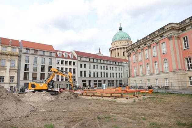 Brandenburg, Baustelle zur Neugestaltung des Steubenplatzes in Potsdam