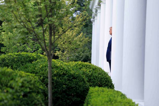 USA, Pressekonferenz von Donald Trump im Rosengarten des Weißen Hauses