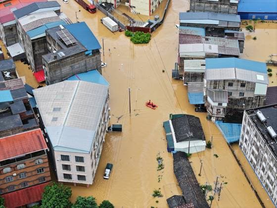 China, Überschwemmungen nach Starkregen in Nanning
