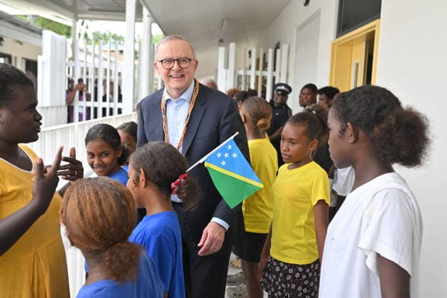 Salomonen, Australiens Premier Anthony Albanese zum Staatsbesuch in Honiara