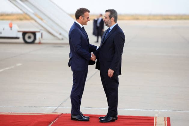 Syrien, Frankreichs Präsident Emmanuel Macron zum Staatsbesuch in Damaskus