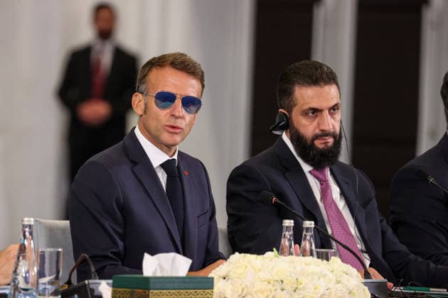 Syrien, Frankreichs Präsident Emmanuel Macron zum Staatsbesuch in Damaskus