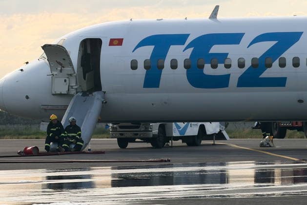 Kirgisistan, Notlandung am Flughafen Manas in Bischkek