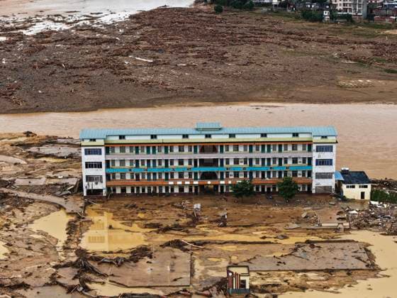 China, Überschwemmungen und Zerstörungen nach Taifun Maysak in Nanning