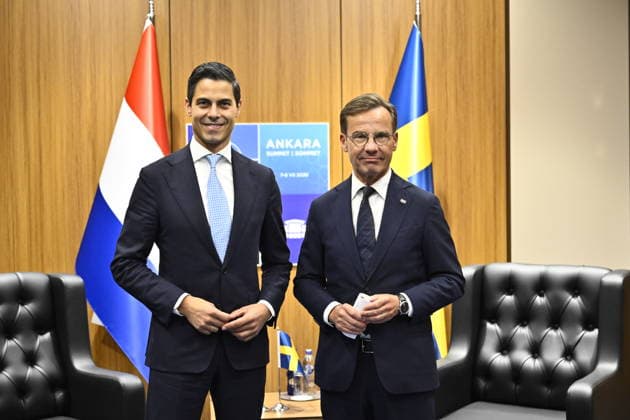 Nato-Gipfel in Ankara, Meeting Ulf Kristersson und Rob Jetten