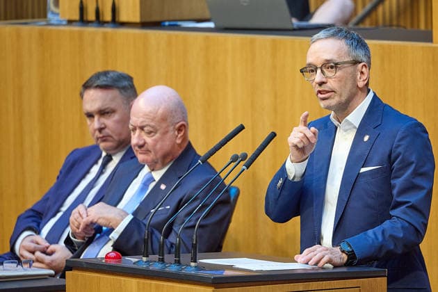 Österreich, Sitzung des Nationalrats in Wien