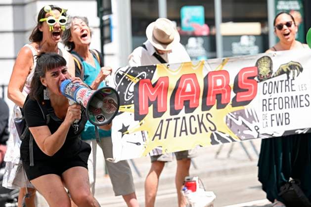 Belgien, Proteste des Kollektivs Mars Attacks in Brüssel