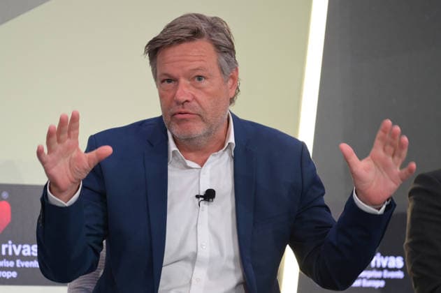 Athen, Robert Habeck während Konferenz in Griechenland