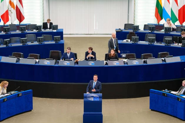 Frankreich, Sitzung im EU Parlament in Straßburg