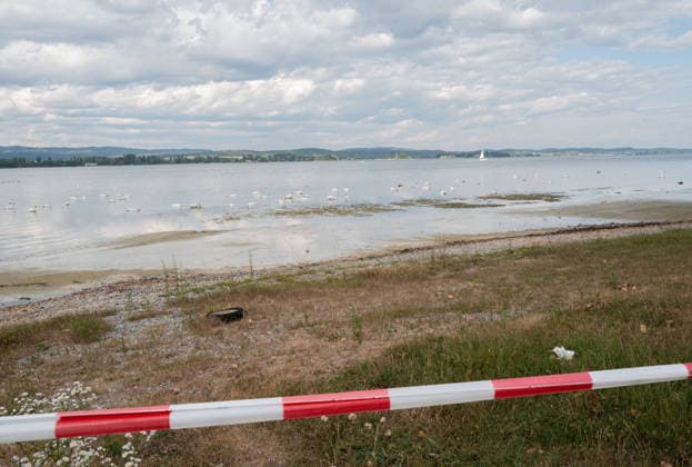 Baden-Württemberg, Bodensee hat niedrigen Wasserstand