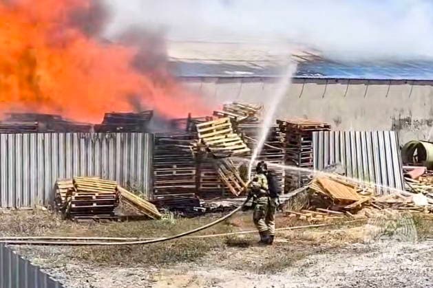 Russland, Brand auf Freilager in Rostow