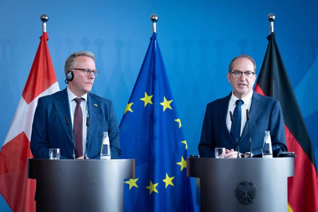 Berlin, Alexander Dobrindt empfängt Morten Bodskov in Berlin