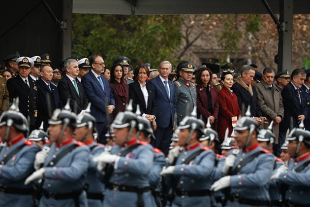 Chile, Jose Antonio Kast bei Fahneneid-Zeremonie in Santiago