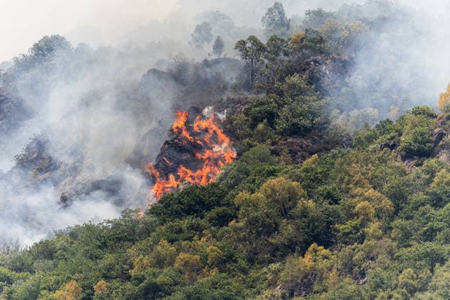 Italien, Waldbrände im Piemont