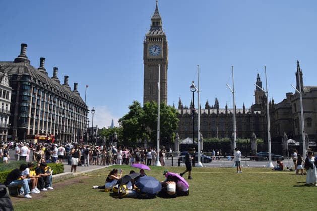 Großbritannien, Hitzewelle in London
