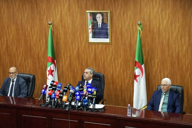 Algerien, Pressekonferenz im Bildungsministerium in Algiers
