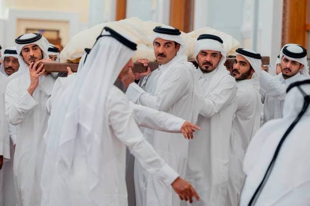 Katar, Trauergebet für Hamad bin Khalifa Al Thani in Doha