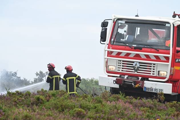 Frankreich, Waldbrand in Paimpol