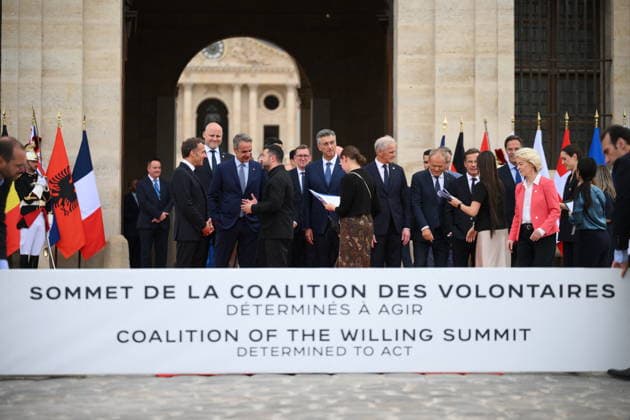 Frankreich, Gipfeltreffen der Koalition der Willigen in Paris