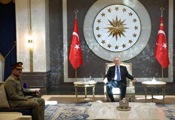 Türkei, Recep Tayyip Erdogan empfängt Syed Asim Munir in Ankara