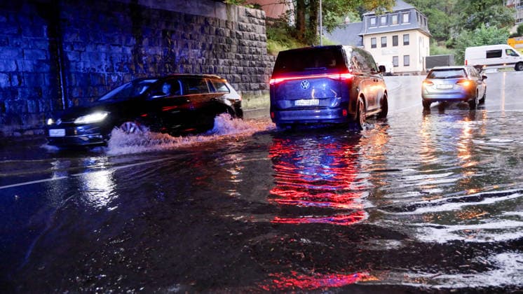 Sachsen, Unwetter und Starkregen in Annaberg-Buchholz
